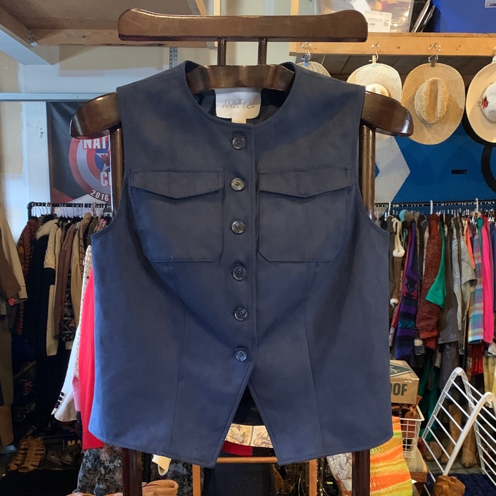 Mare Mare sleeveless Navy vest